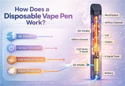 일회용 vape 펜은 어떻게 작동합니까?