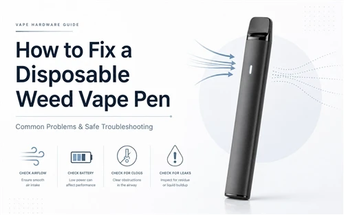 일회용 잡초 vape 펜을 수정하는 방법? 일반적인 문제와 수정